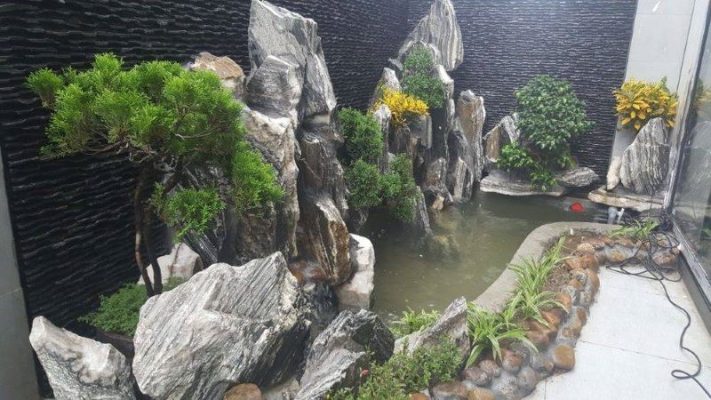 Đắp núi đá nhân tạo cho quán cà phê 