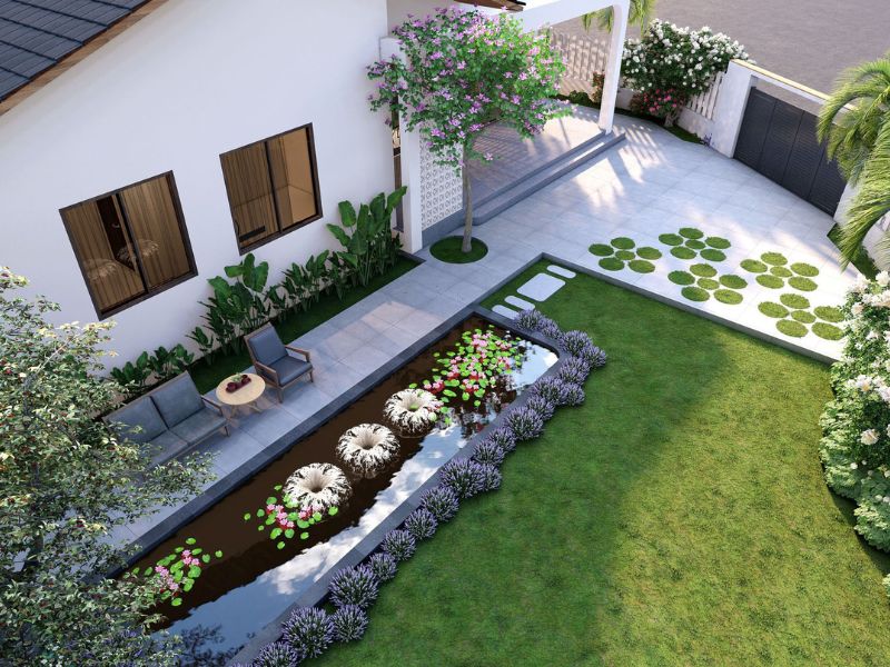 Nhà cấp 4 có sân vườn đẹp