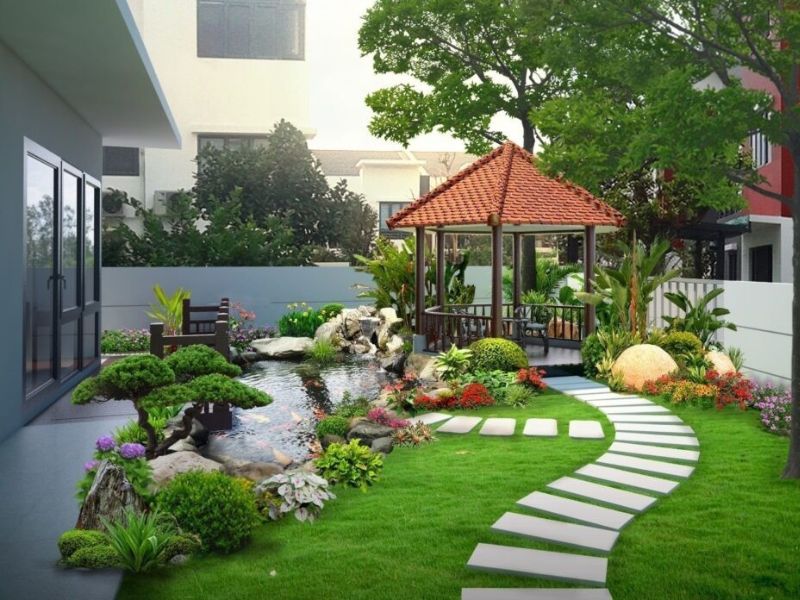 Nhà cấp 4 có sân vườn đẹp