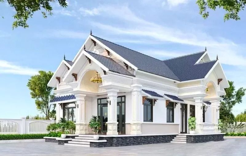 nhà vườn mái thái