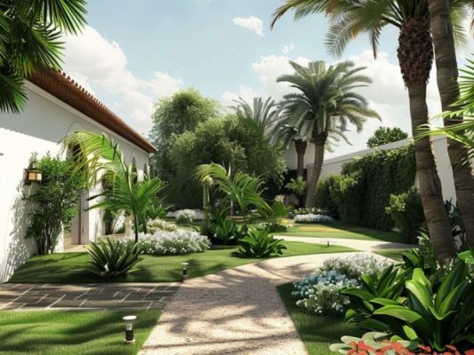 thiết kế sân vườn 1000m2