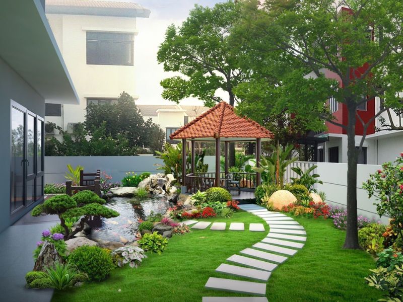  tiểu cảnh sân vườn 