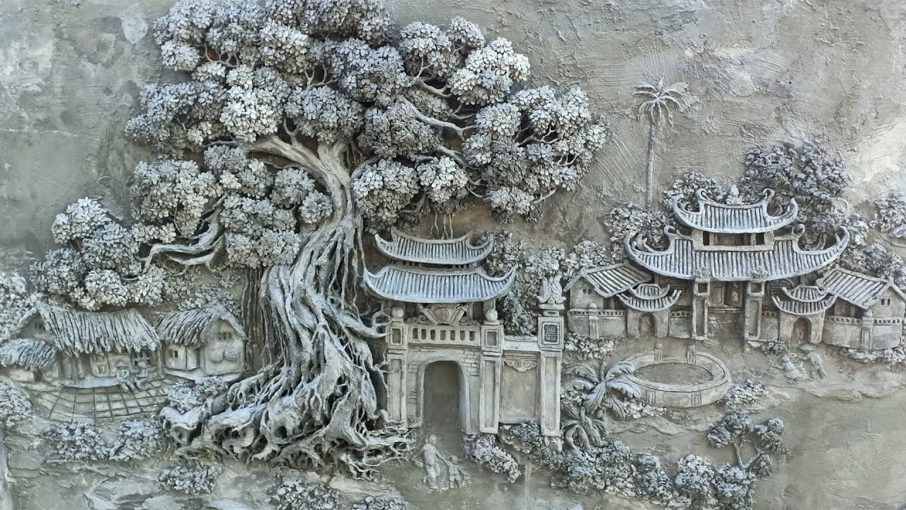 đắp phù điêu giả đá